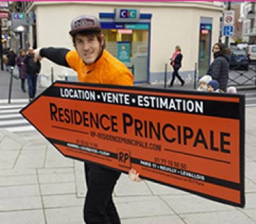 Sign spinning Résidence Principale - Street Diffusion